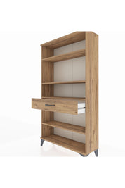 Arges Dolap 4 Raflı Tek Çekmeceli 88x30x163 Çam-Çam