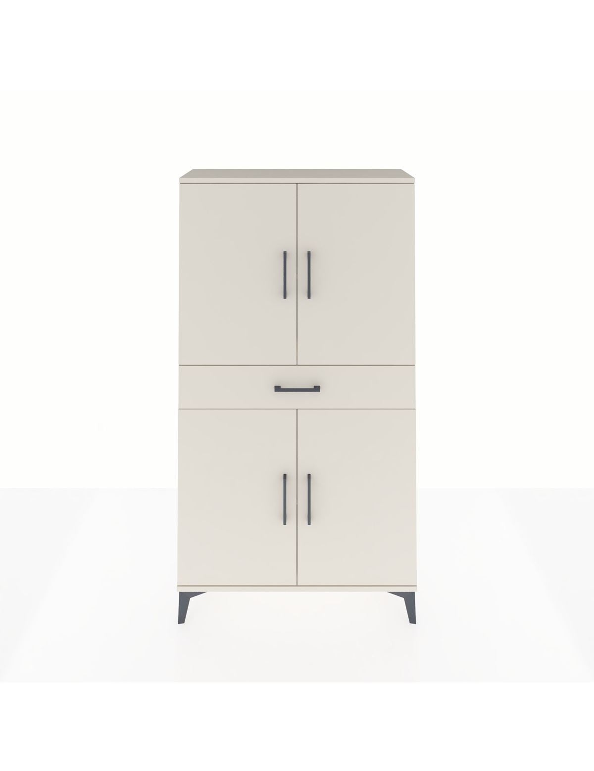 Arges Dolap 3 Raflı Tek Çekmeceli 4 Kapaklı 88x30x163 Aytaşı-Aytaşı