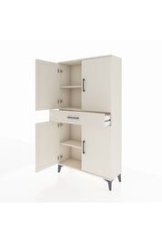 Arges Dolap 3 Raflı Tek Çekmeceli 4 Kapaklı 88x30x163 Aytaşı-Aytaşı