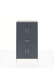 Arges Dolap 3 Raflı Tek Çekmeceli 4 Kapaklı 88x30x163 Aytaşı-Antrasit