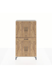 Arges Dolap 3 Raflı Tek Çekmeceli 4 Kapaklı 88x30x163 Aytaşı-Çam