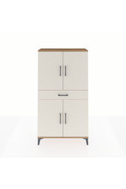 Arges Dolap 3 Raflı Tek Çekmeceli 4 Kapaklı 88x30x163 Çam-Aytaşı