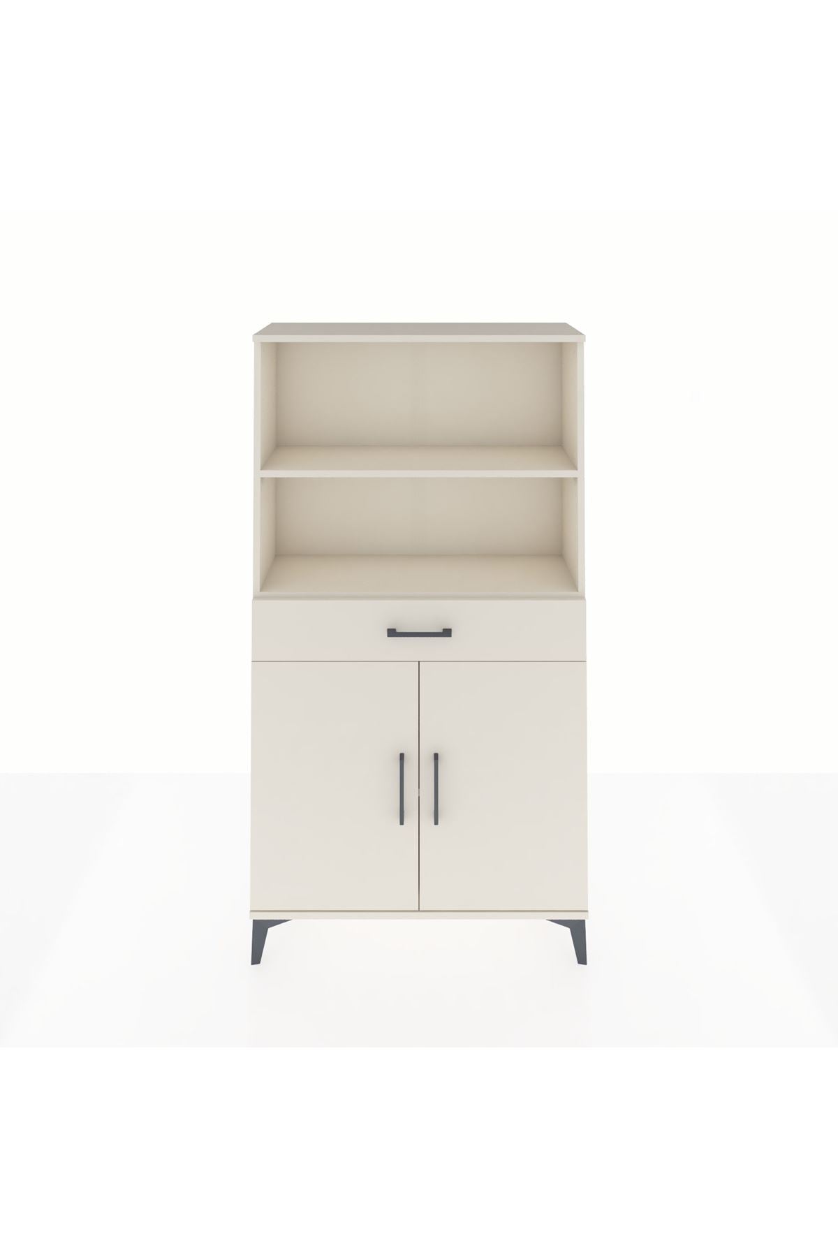 Arges Dolap 3 Raflı Tek Çekmeceli 2 Kapaklı 88x30x163 Aytaşı-Aytaşı