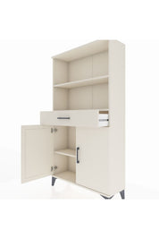 Arges Dolap 3 Raflı Tek Çekmeceli 2 Kapaklı 88x30x163 Aytaşı-Aytaşı