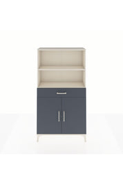 Arges Dolap 3 Raflı Tek Çekmeceli 2 Kapaklı 88x30x163 Aytaşı-Antrasit