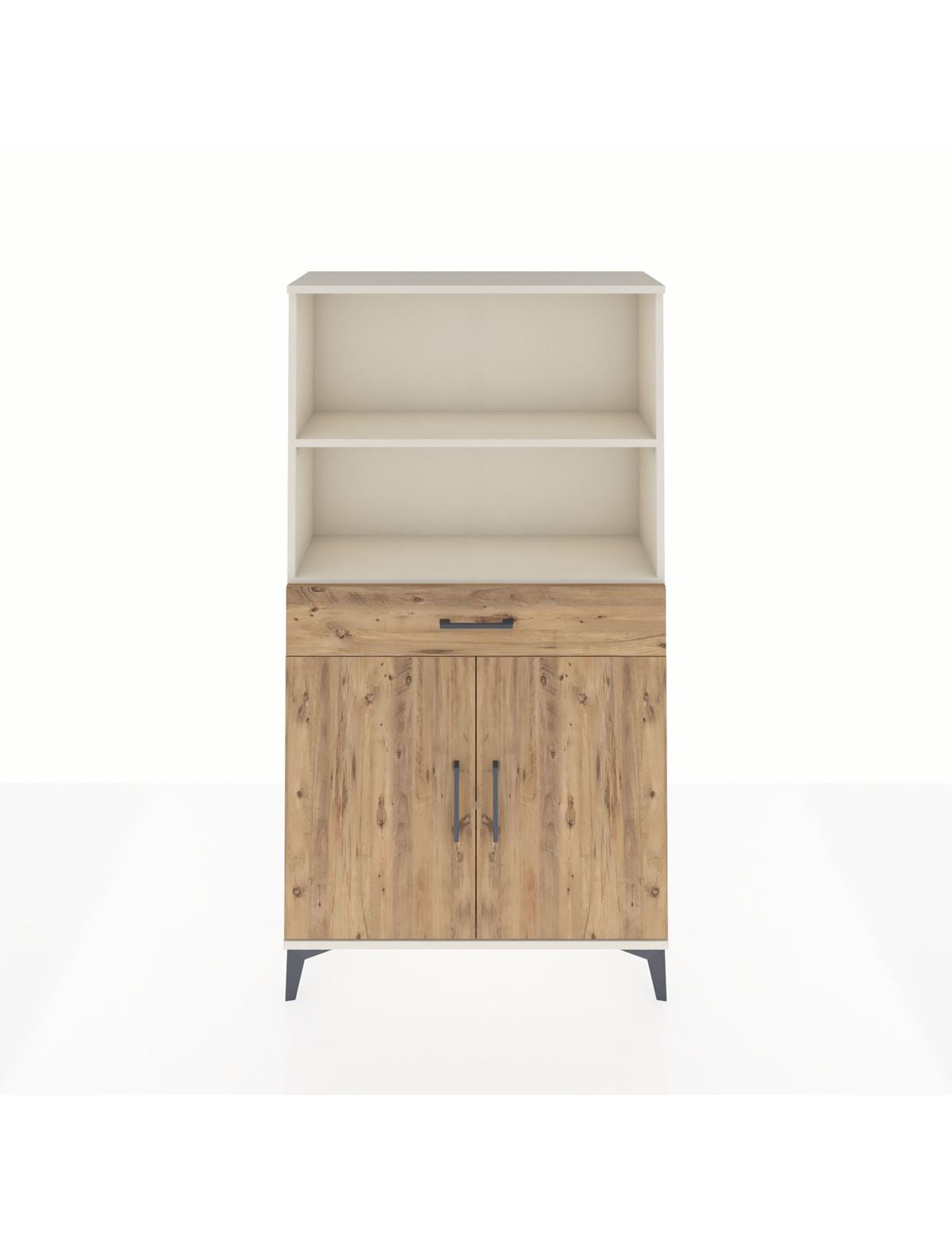 Arges Dolap 3 Raflı Tek Çekmeceli 2 Kapaklı 88x30x163 Aytaşı-Çam