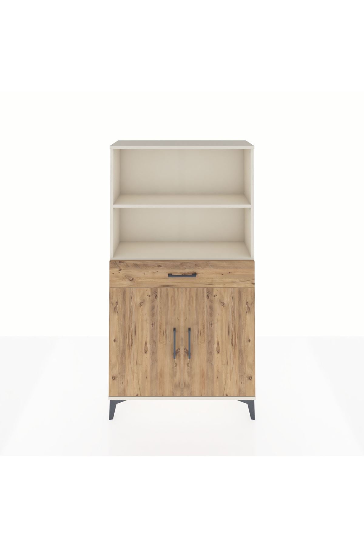 Arges Dolap 3 Raflı Tek Çekmeceli 2 Kapaklı 88x30x163 Aytaşı-Çam