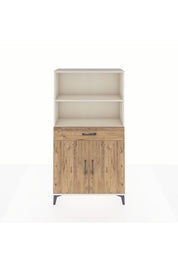 Arges Dolap 3 Raflı Tek Çekmeceli 2 Kapaklı 88x30x163 Aytaşı-Çam