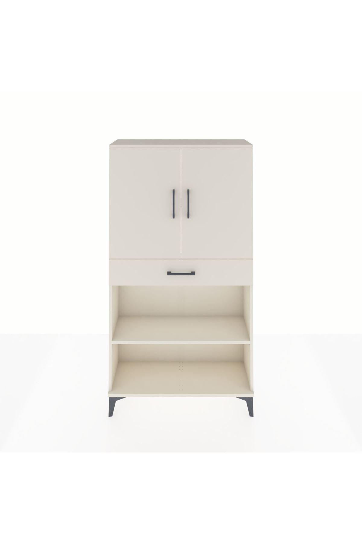 Arges Dolap 3 Raflı Tek Çekmeceli 2 Kapaklı 88x30x163 Aytaşı-Aytaşı