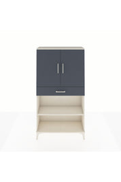 Arges Dolap 3 Raflı Tek Çekmeceli 2 Kapaklı 88x30x163 Aytaşı-Antrasit