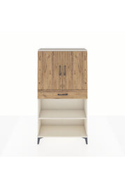 Arges Dolap 3 Raflı Tek Çekmeceli 2 Kapaklı 88x30x163 Aytaşı-Çam