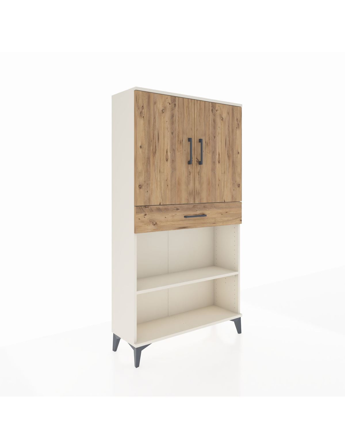 Arges Dolap 3 Raflı Tek Çekmeceli 2 Kapaklı 88x30x163 Aytaşı-Çam