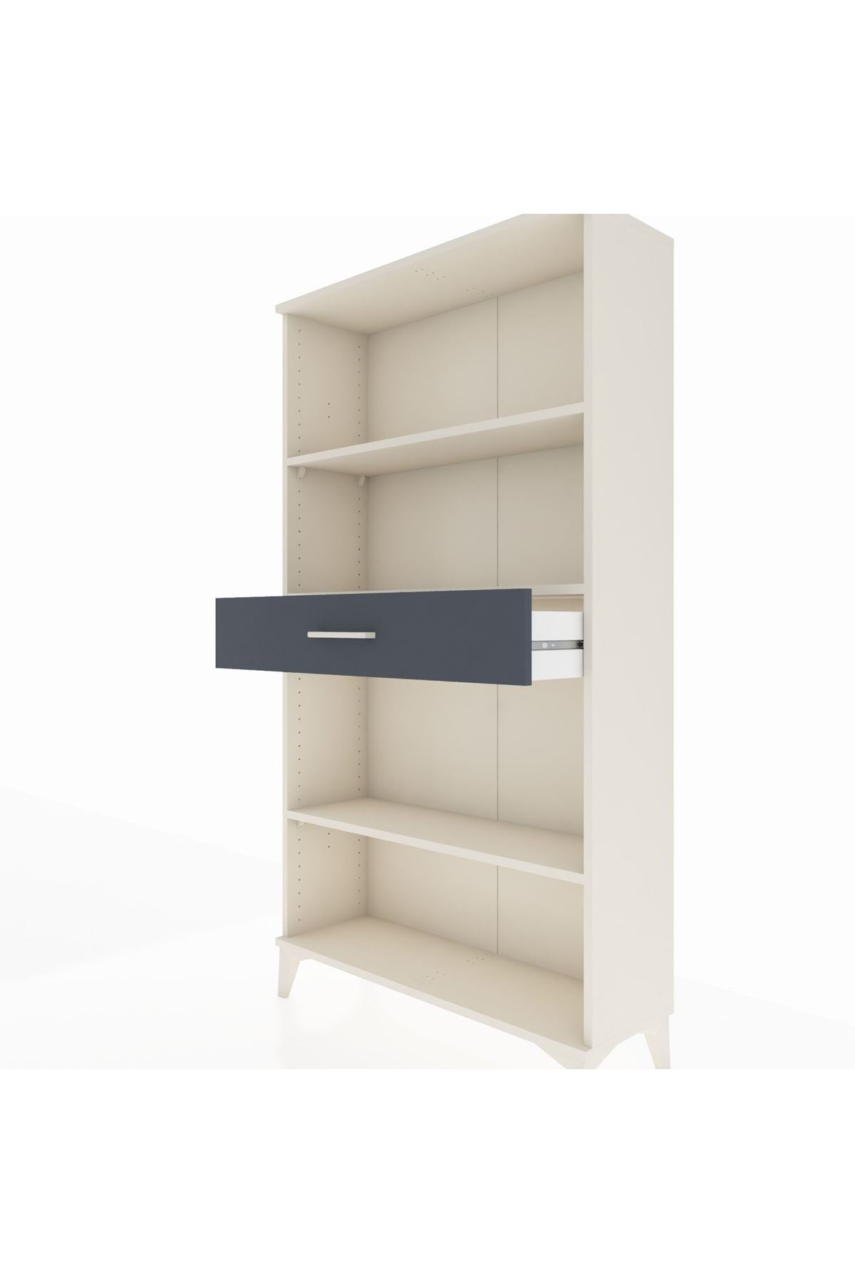 Arges Dolap 3 Raflı Tek Çekmeceli 88x30x163 Aytaşı-Antrasit