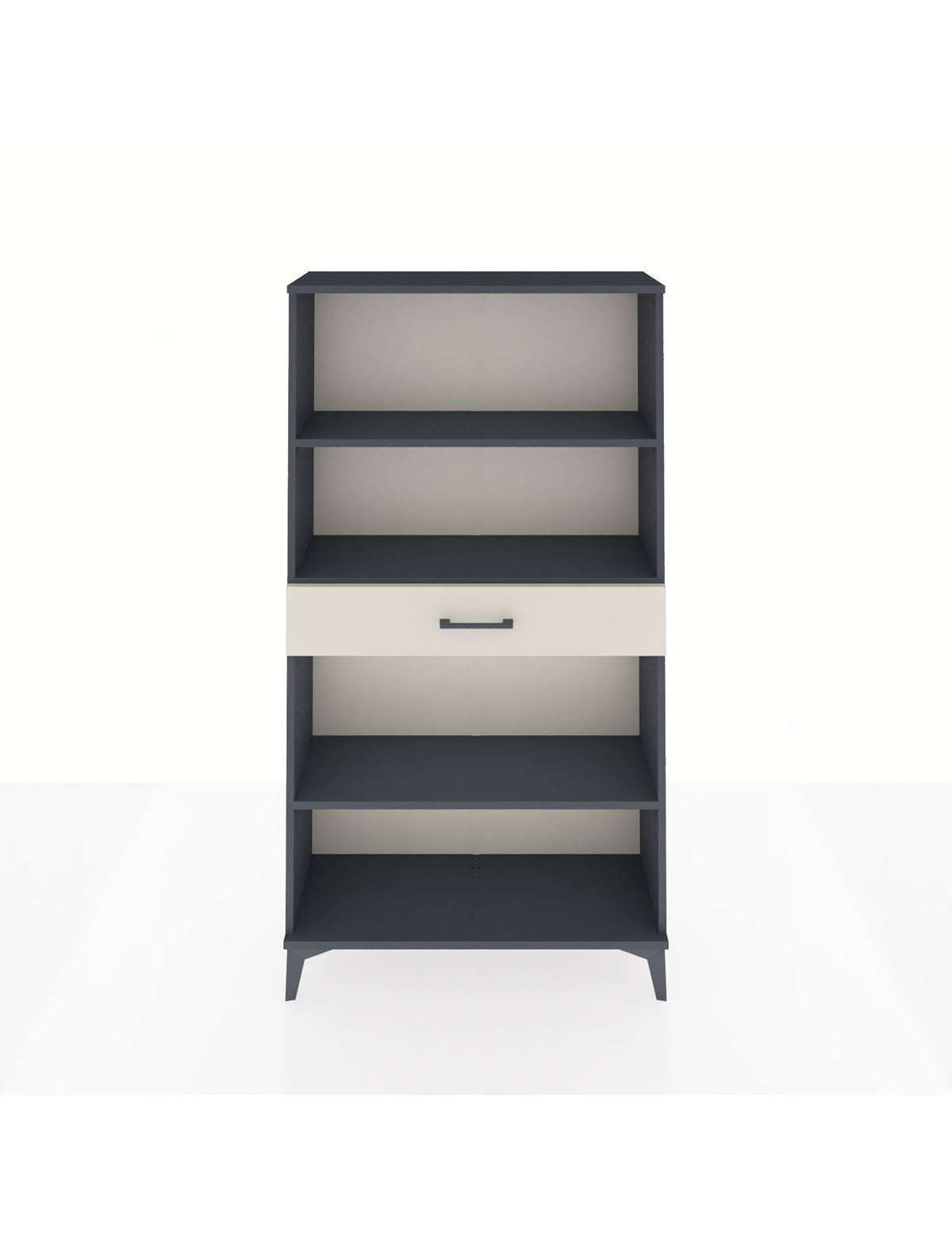 Arges Dolap 3 Raflı Tek Çekmeceli 88x30x163 Antrasit-Aytaşı