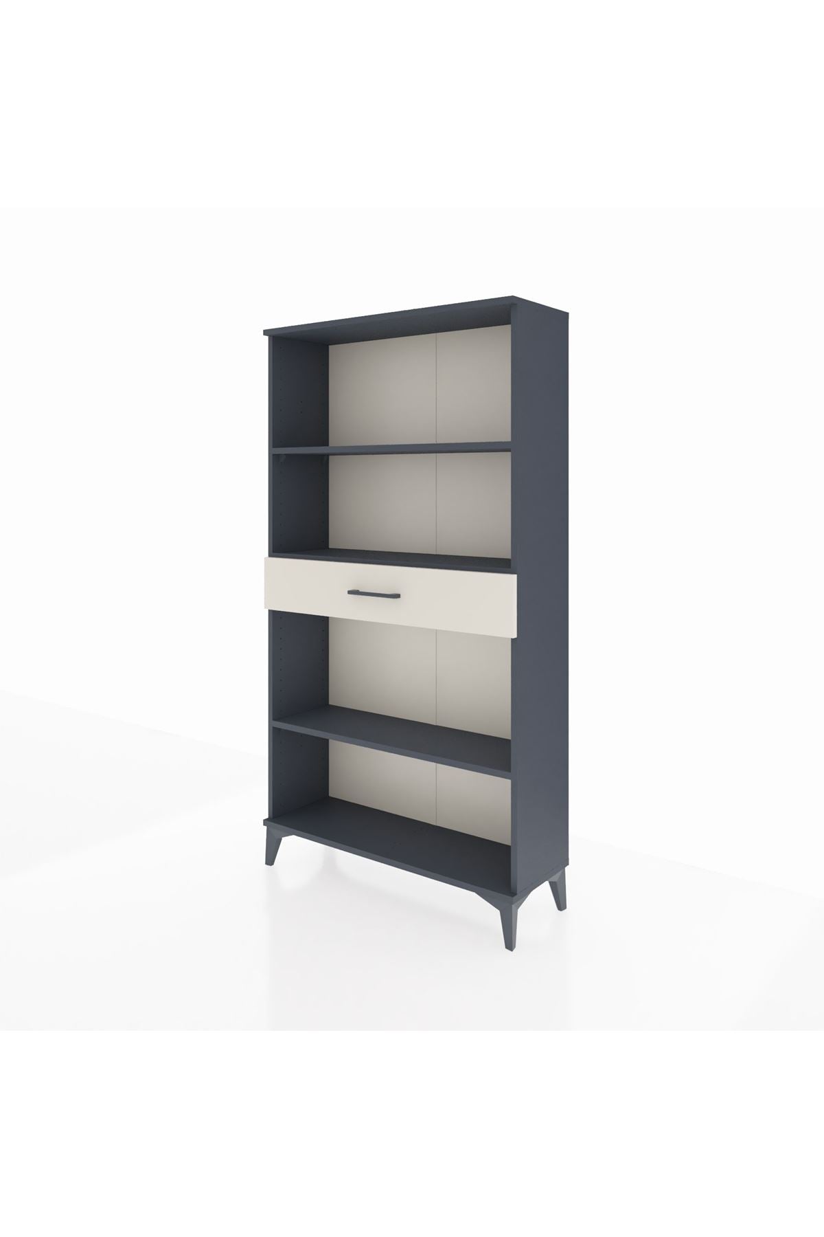 Arges Dolap 3 Raflı Tek Çekmeceli 88x30x163 Antrasit-Aytaşı