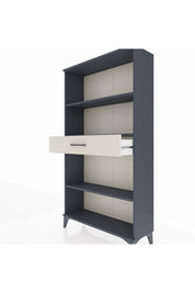 Arges Dolap 3 Raflı Tek Çekmeceli 88x30x163 Antrasit-Aytaşı