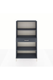 Arges Dolap 3 Raflı Tek Çekmeceli 88x30x163 Antrasit-Antrasit