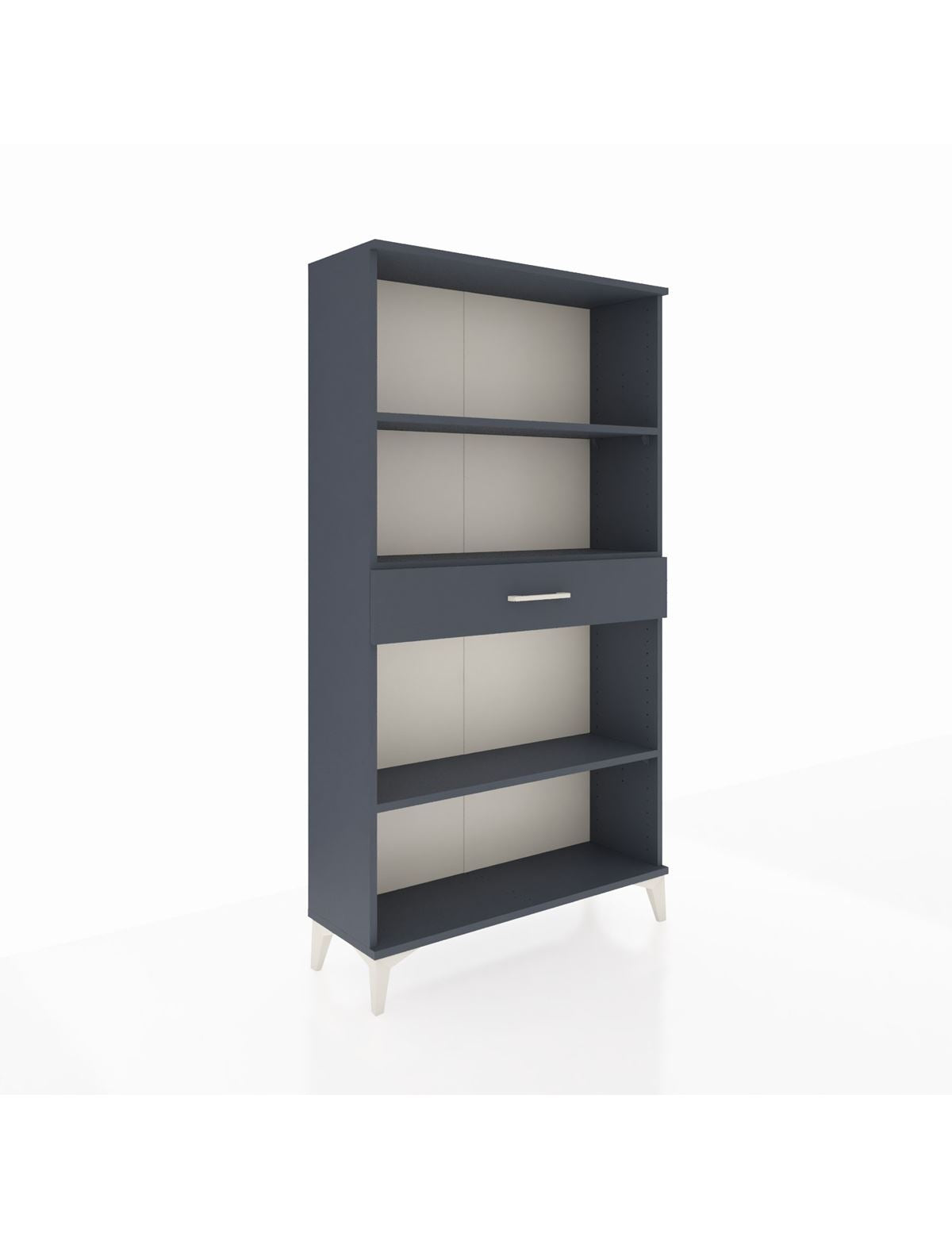 Arges Dolap 3 Raflı Tek Çekmeceli 88x30x163 Antrasit-Antrasit