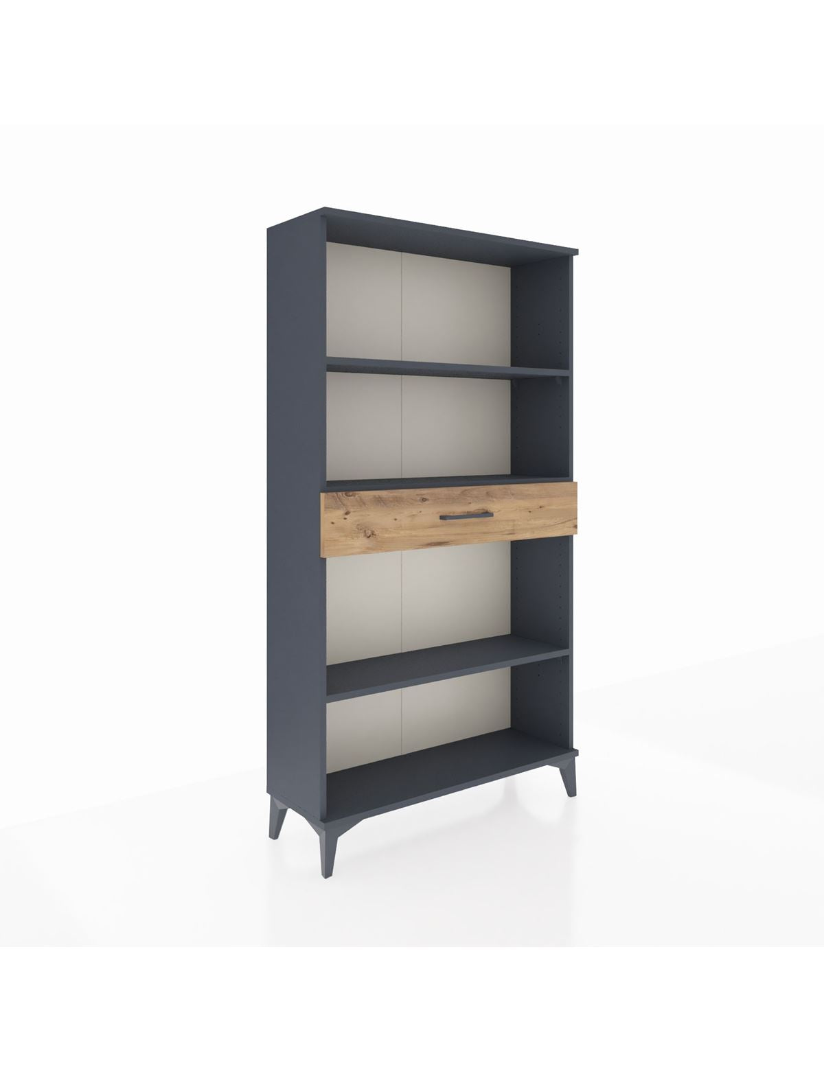 Arges Dolap 3 Raflı Tek Çekmeceli 88x30x163 Antrasit-Çam