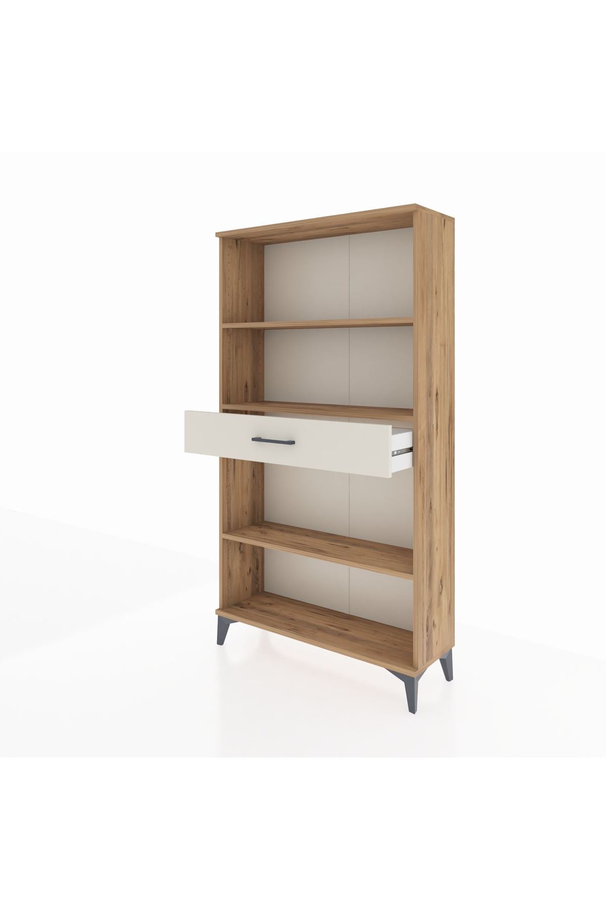 Arges Dolap 3 Raflı Tek Çekmeceli 88x30x163 Çam-Aytaşı