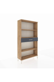 Arges Dolap 3 Raflı Tek Çekmeceli 88x30x163 Çam-Antrasit