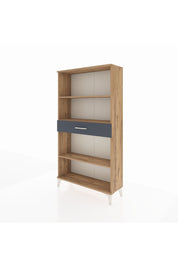 Arges Dolap 3 Raflı Tek Çekmeceli 88x30x163 Çam-Antrasit