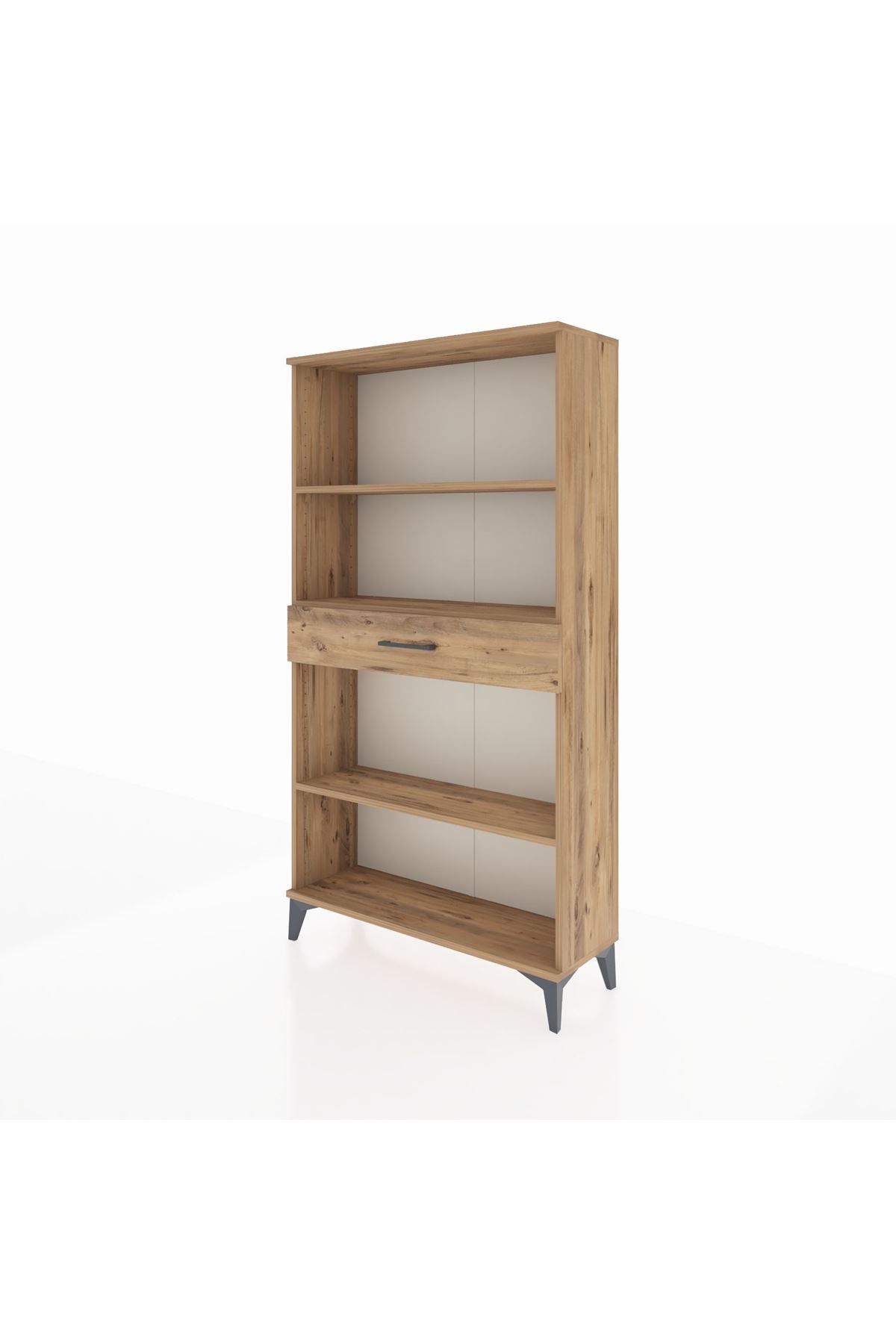 Arges Dolap 3 Raflı Tek Çekmeceli 88x30x163 Çam-Çam