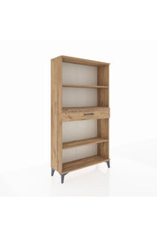 Arges Dolap 3 Raflı Tek Çekmeceli 88x30x163 Çam-Çam