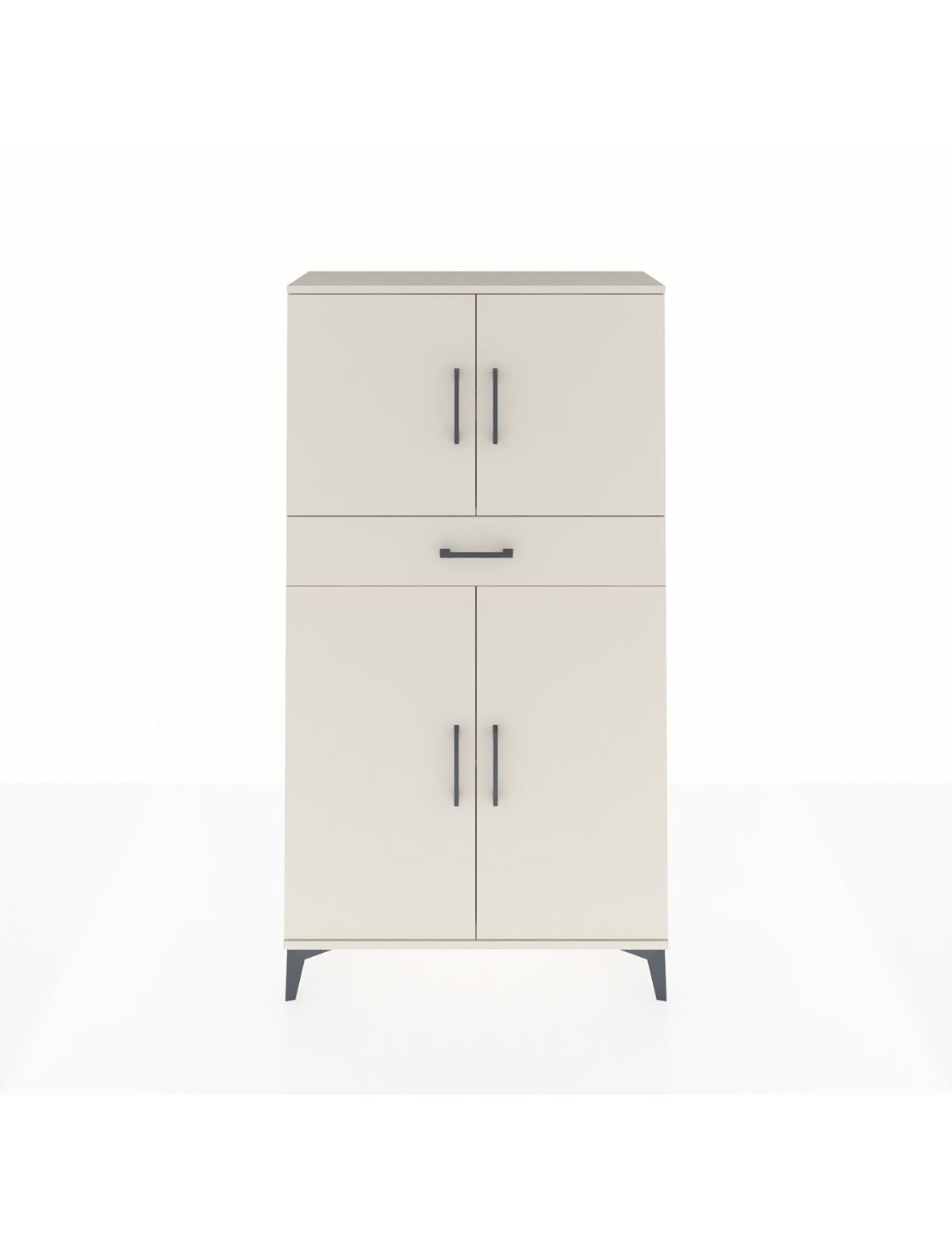 Arges Dolap 3 Raflı Tek Çekmeceli 4 Kapaklı 88x30x163 Aytaşı-Aytaşı