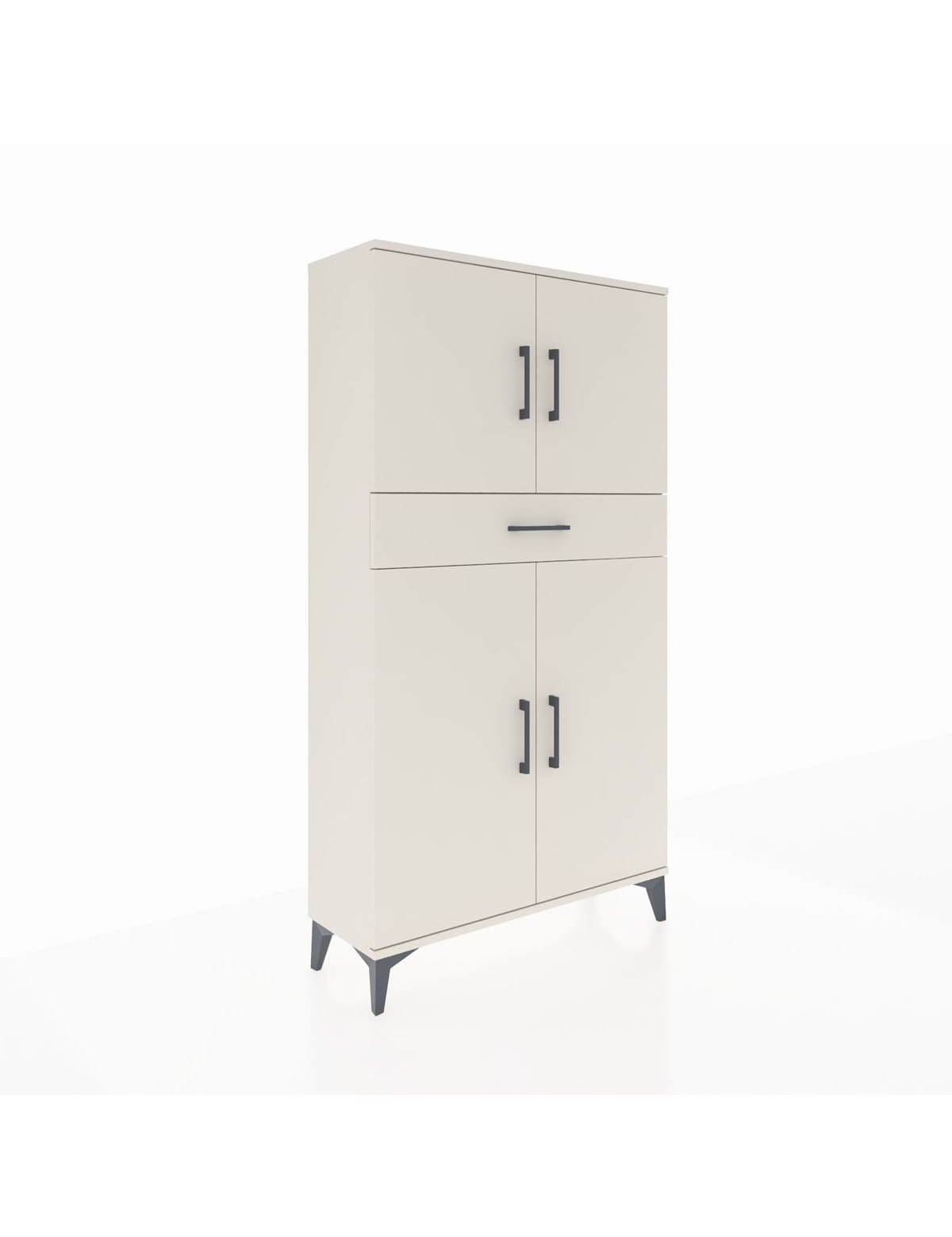 Arges Dolap 3 Raflı Tek Çekmeceli 4 Kapaklı 88x30x163 Aytaşı-Aytaşı