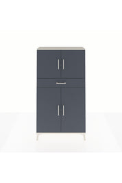 Arges Dolap 3 Raflı Tek Çekmeceli 4 Kapaklı 88x30x163 Aytaşı-Antrasit