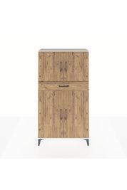Arges Dolap 3 Raflı Tek Çekmeceli 4 Kapaklı 88x30x163 Aytaşı-Çam