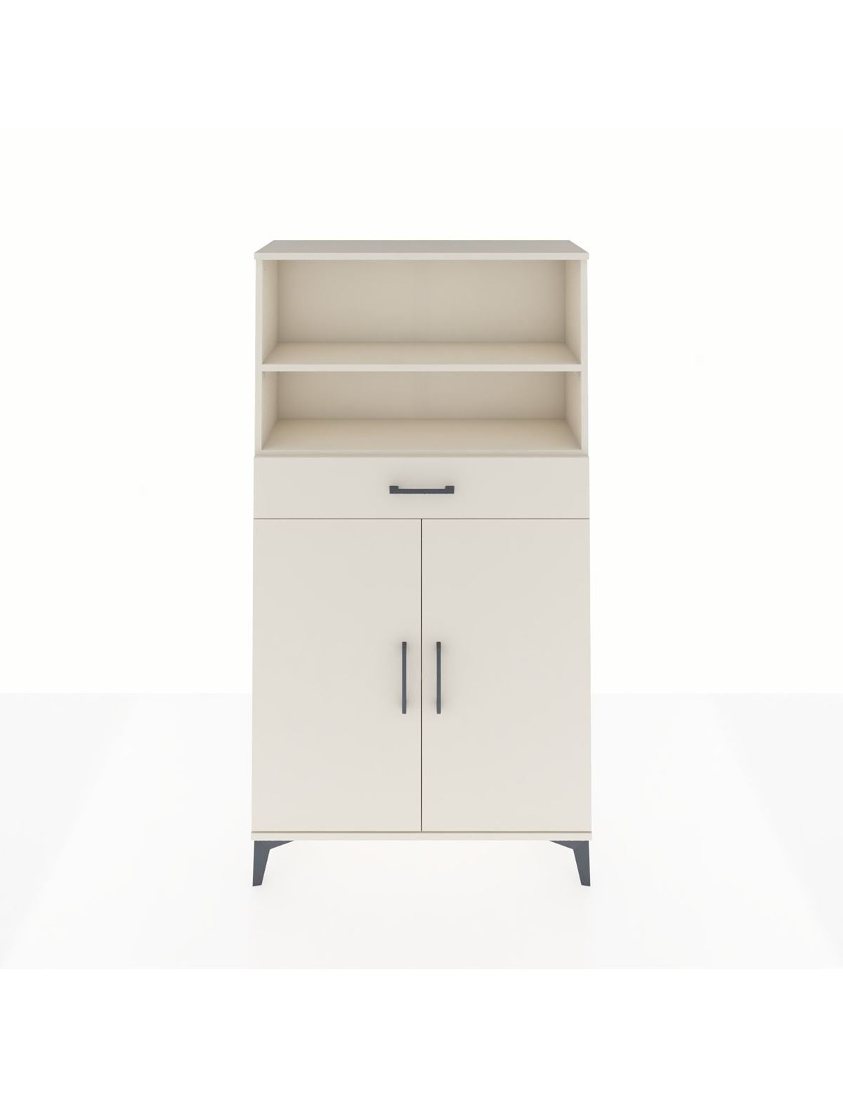 Arges Dolap 3 Raflı Tek Çekmeceli 2 Kapaklı 88x30x163 Aytaşı-Aytaşı