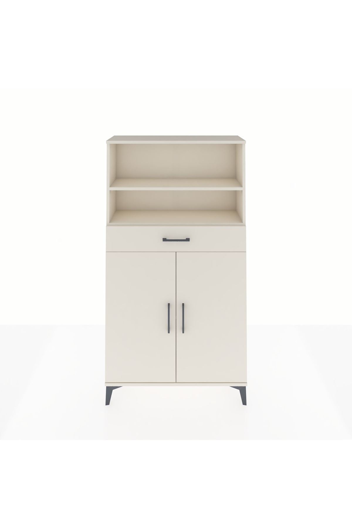 Arges Dolap 3 Raflı Tek Çekmeceli 2 Kapaklı 88x30x163 Aytaşı-Aytaşı