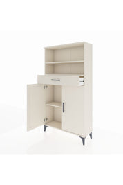 Arges Dolap 3 Raflı Tek Çekmeceli 2 Kapaklı 88x30x163 Aytaşı-Aytaşı