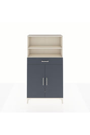 Arges Dolap 3 Raflı Tek Çekmeceli 2 Kapaklı 88x30x163 Aytaşı-Antrasit