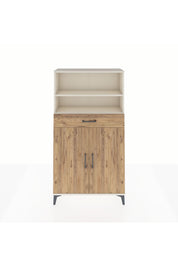 Arges Dolap 3 Raflı Tek Çekmeceli 2 Kapaklı 88x30x163 Aytaşı-Çam