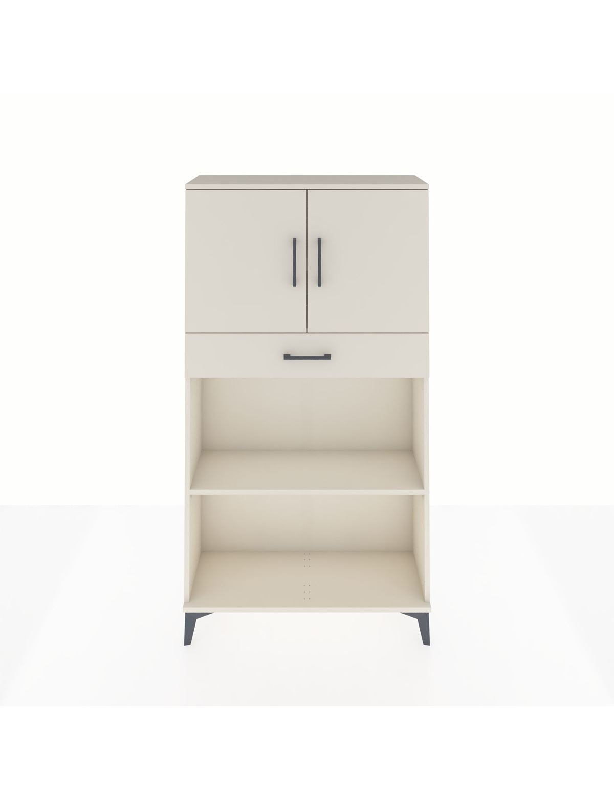 Arges Dolap 3 Raflı Tek Çekmeceli 2 Kapaklı 88x30x163 Aytaşı-Aytaşı