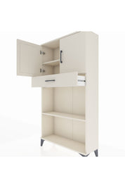 Arges Dolap 3 Raflı Tek Çekmeceli 2 Kapaklı 88x30x163 Aytaşı-Aytaşı