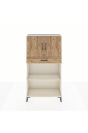 Arges Dolap 3 Raflı Tek Çekmeceli 2 Kapaklı 88x30x163 Aytaşı-Çam