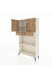 Arges Dolap 3 Raflı Tek Çekmeceli 2 Kapaklı 88x30x163 Aytaşı-Çam
