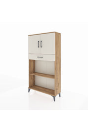 Arges Dolap 3 Raflı Tek Çekmeceli 2 Kapaklı 88x30x163 Çam-Aytaşı