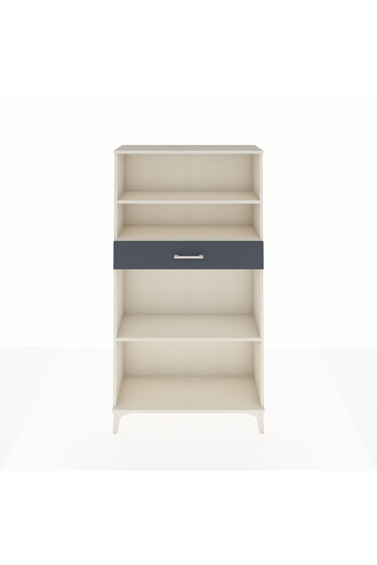 Arges Dolap 3 Raflı Tek Çekmeceli 88x30x163 Aytaşı-Antrasit