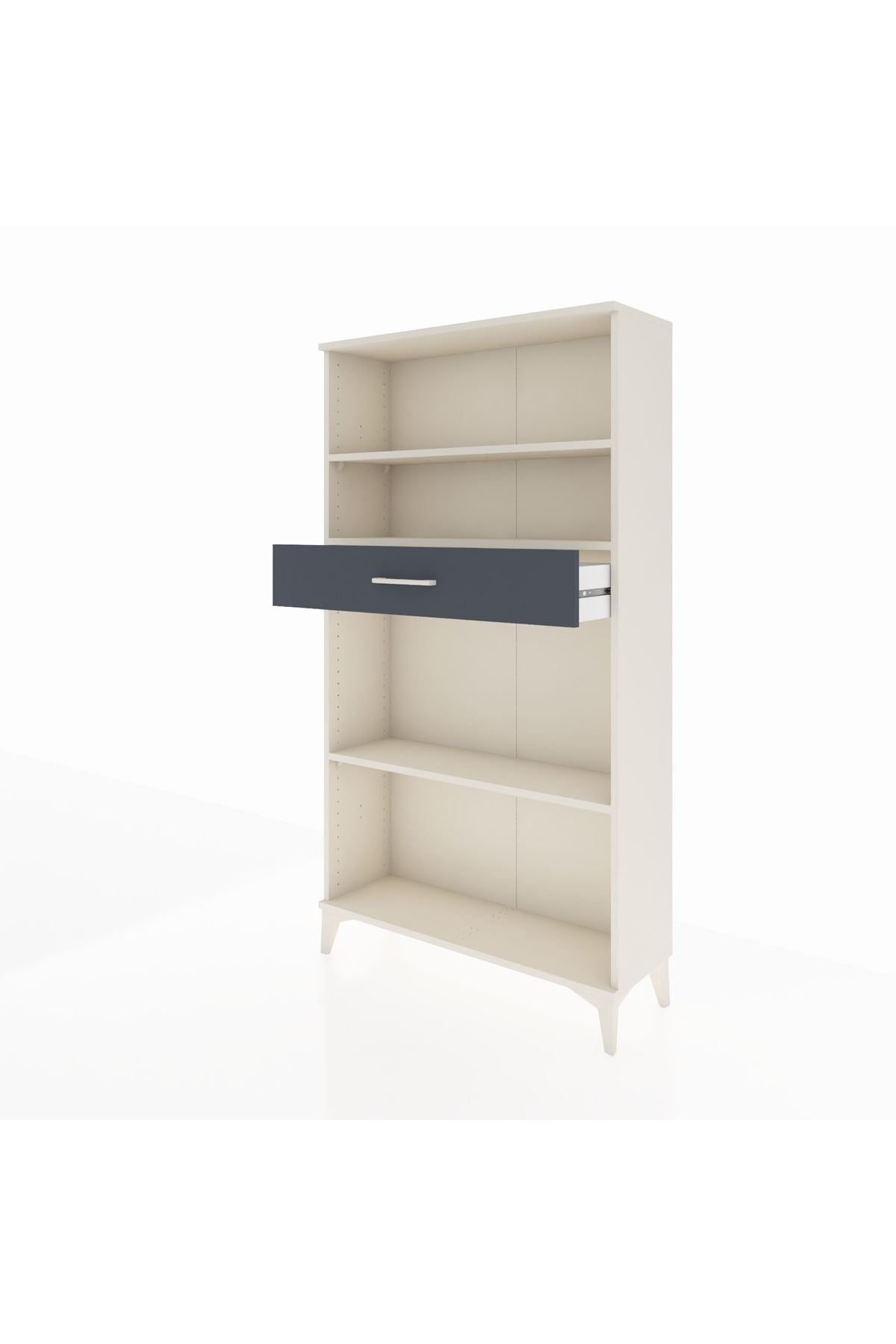 Arges Dolap 3 Raflı Tek Çekmeceli 88x30x163 Aytaşı-Antrasit