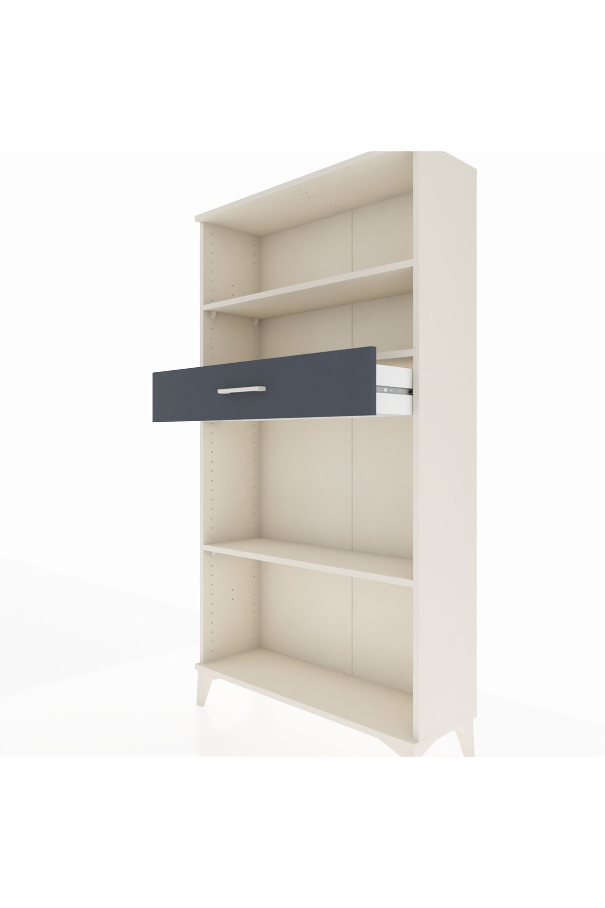 Arges Dolap 3 Raflı Tek Çekmeceli 88x30x163 Aytaşı-Antrasit