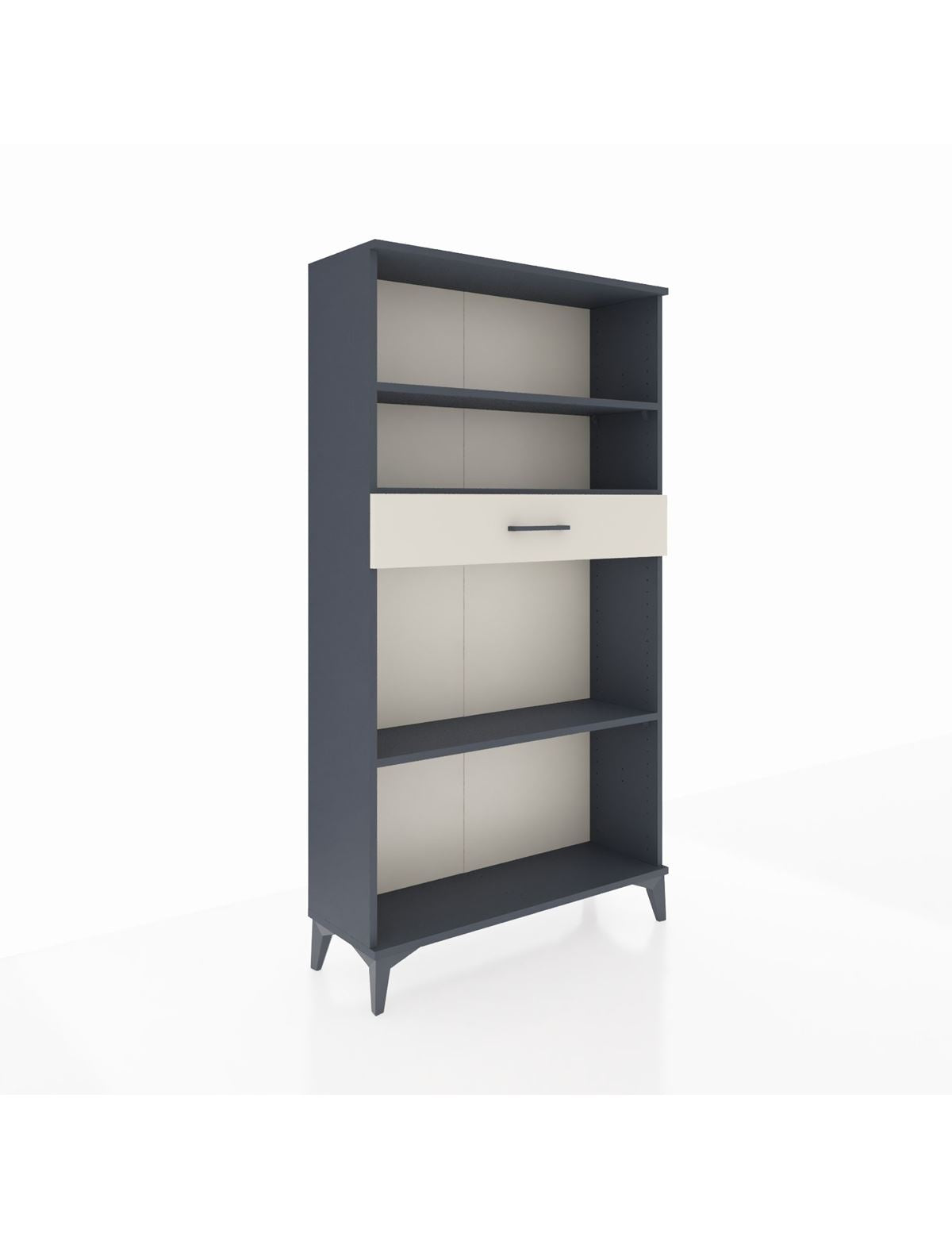 Arges Dolap 3 Raflı Tek Çekmeceli 88x30x163 Antrasit-Aytaşı