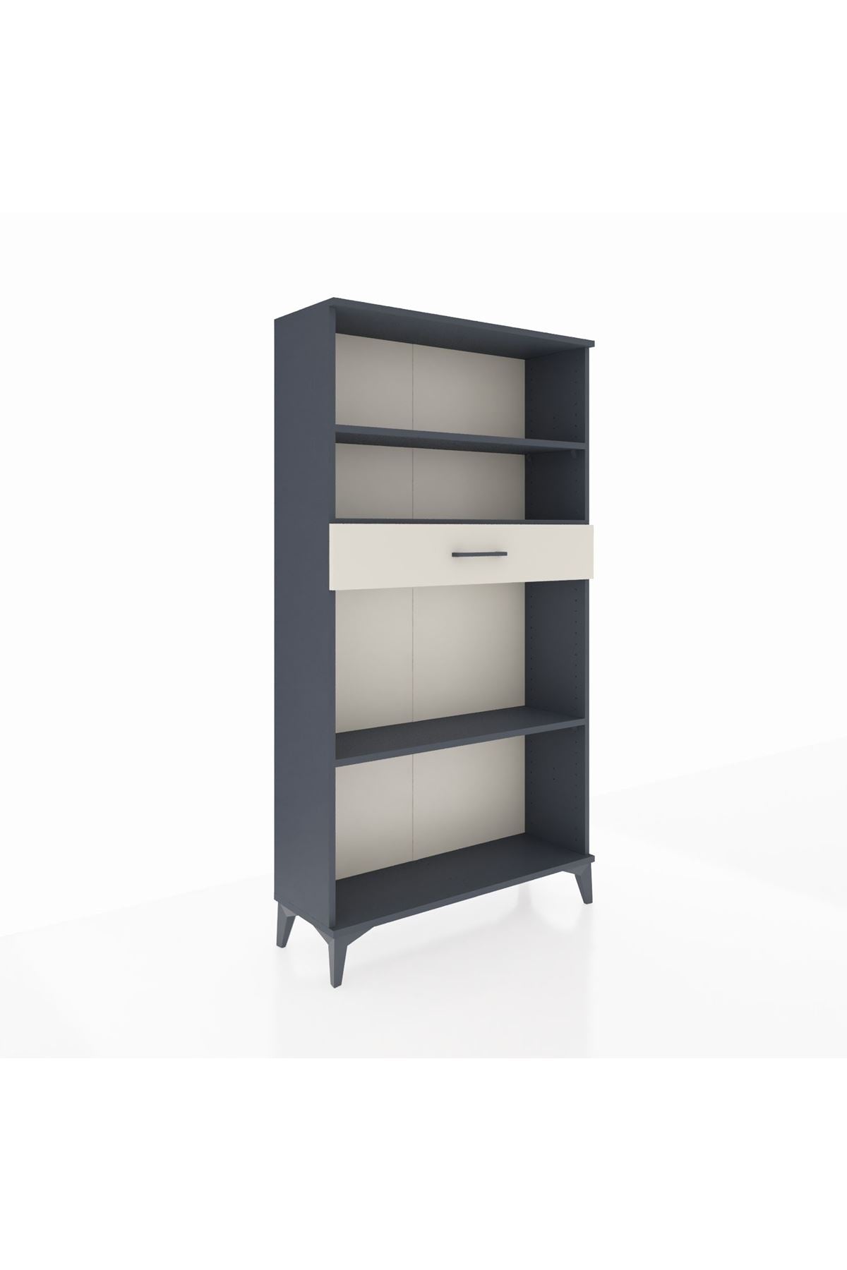 Arges Dolap 3 Raflı Tek Çekmeceli 88x30x163 Antrasit-Aytaşı