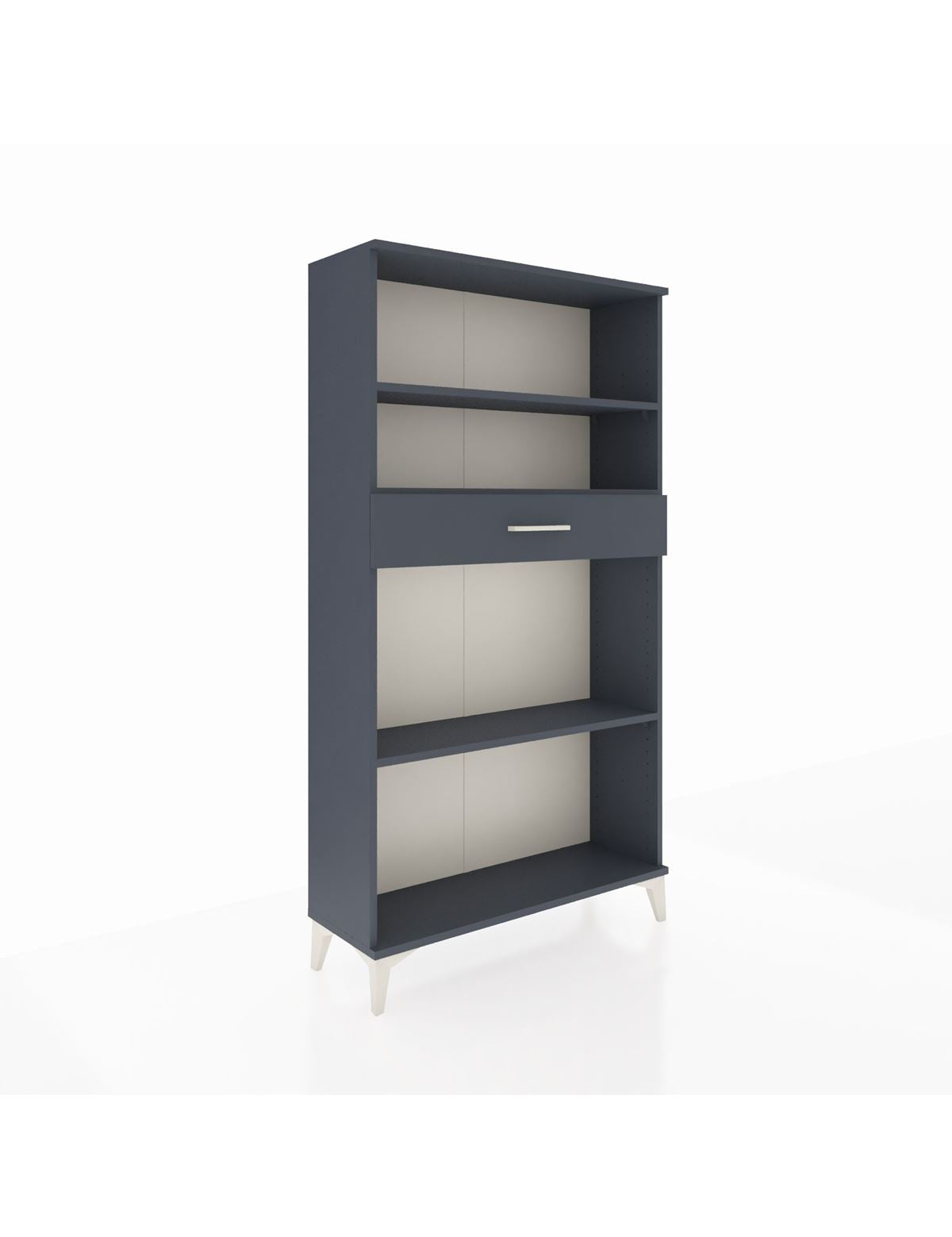 Arges Dolap 3 Raflı Tek Çekmeceli 88x30x163 Antrasit-Antrasit