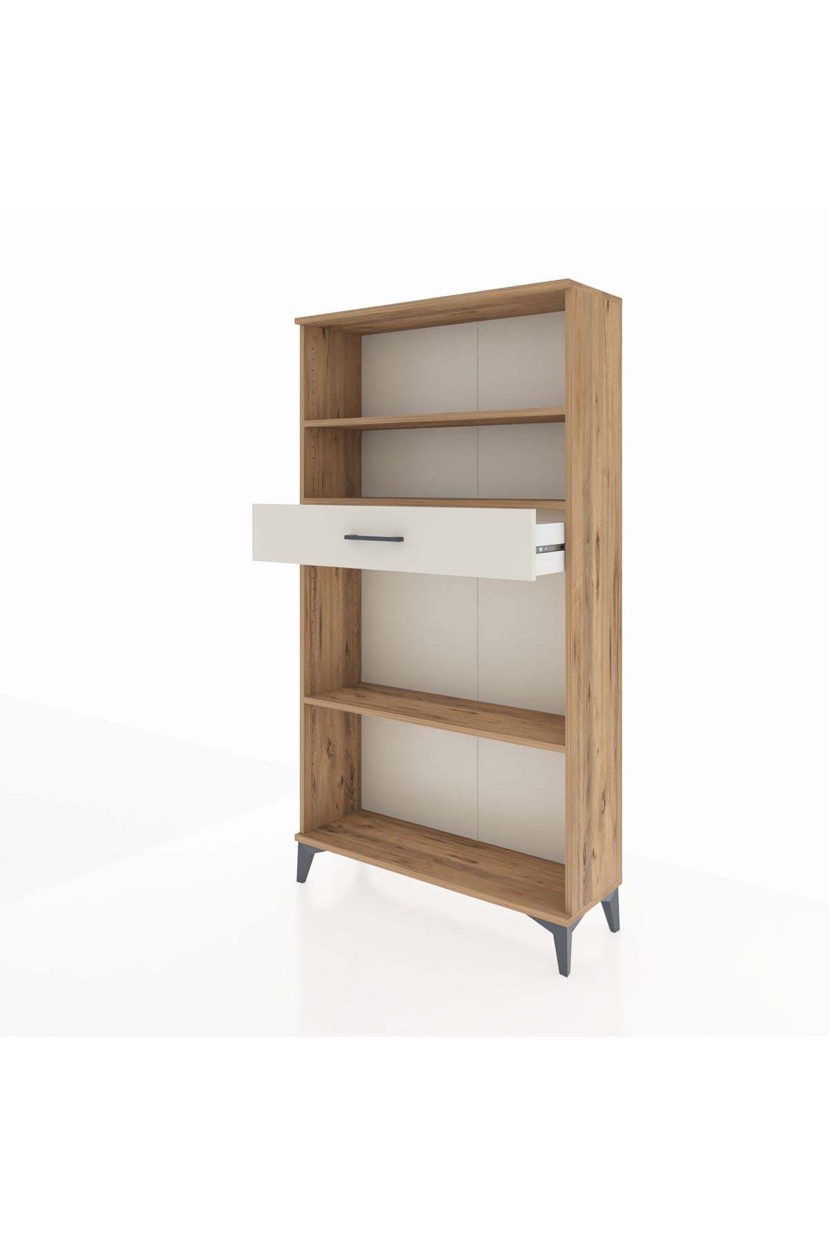 Arges Dolap 3 Raflı Tek Çekmeceli 88x30x163 Çam-Aytaşı