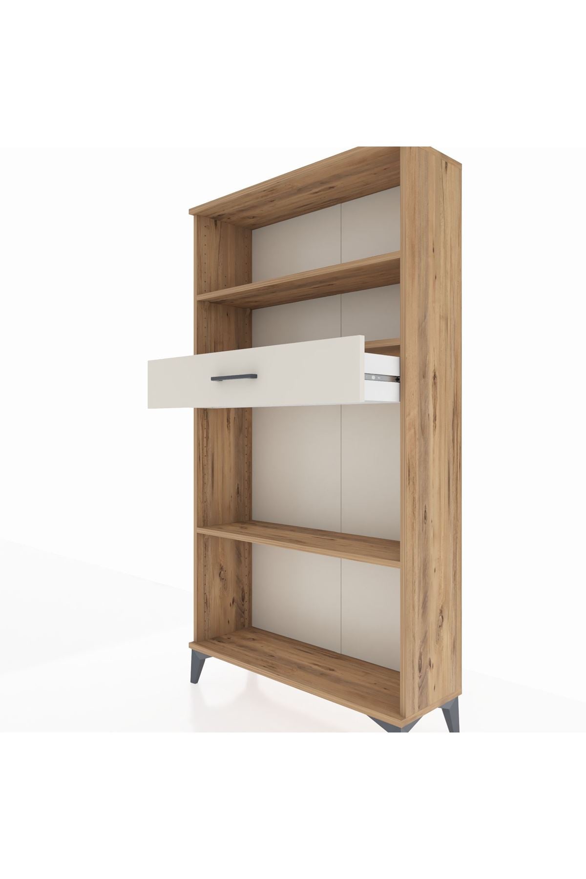 Arges Dolap 3 Raflı Tek Çekmeceli 88x30x163 Çam-Aytaşı